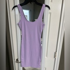 NWOT Love Tree violet ribbed dress, small